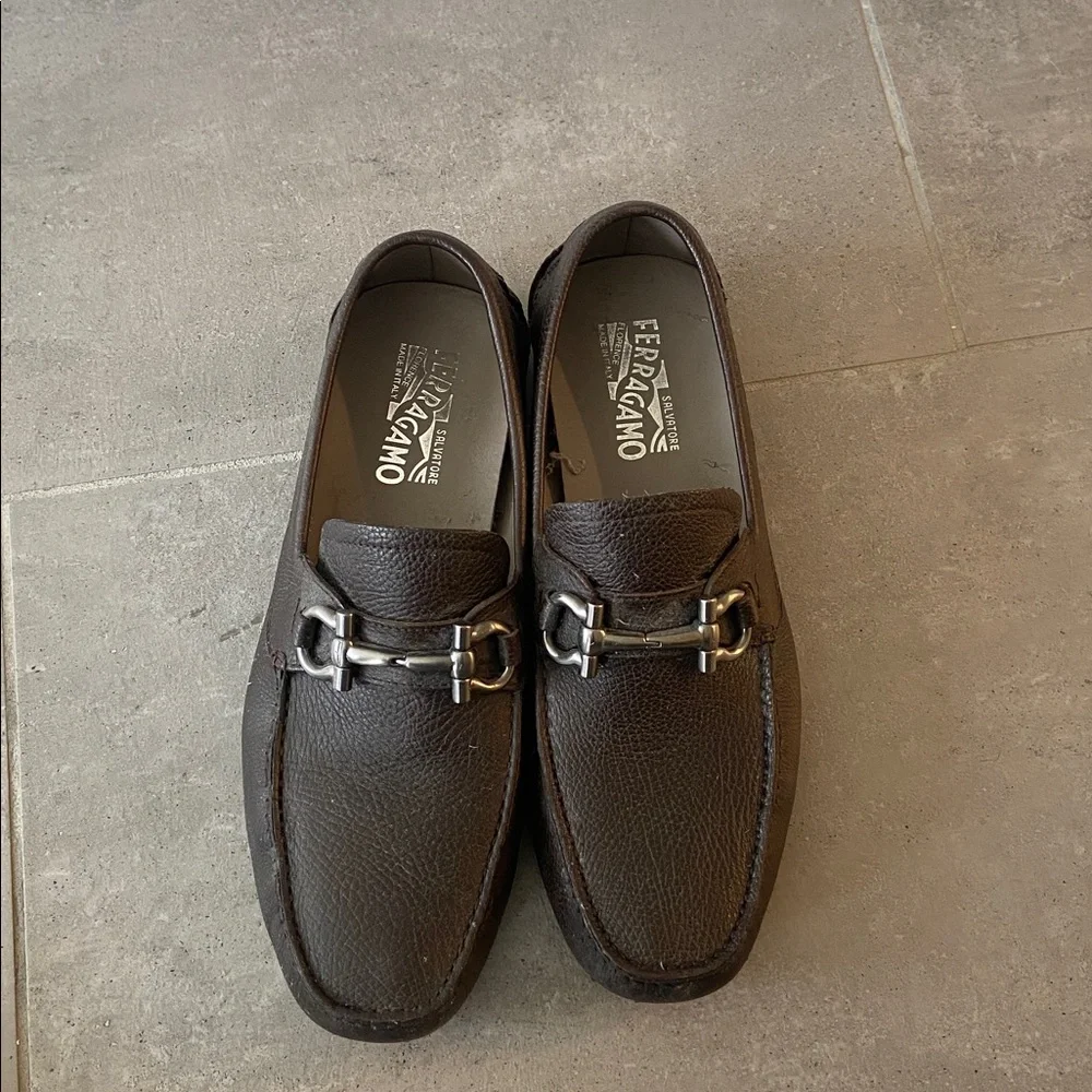 Salvatore Ferragamo Gancini driver ornament shoes Sz 10 - Picture 4 of 7